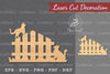 Couple Cat on Fence Laser Cut Decoration Clipart