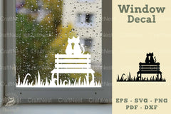 Couple Cat Window Decal Clipart Bundle - CraftNest - Digital Crafting and Art