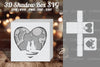 Couple Cats 3D Papercut Shadow Box Clipart Bundle