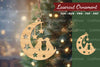 Couple Dog in Moon Lasercut Ornament Clipart Bundle