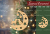 Couple Dog in Moon Lasercut Ornament Clipart Bundle