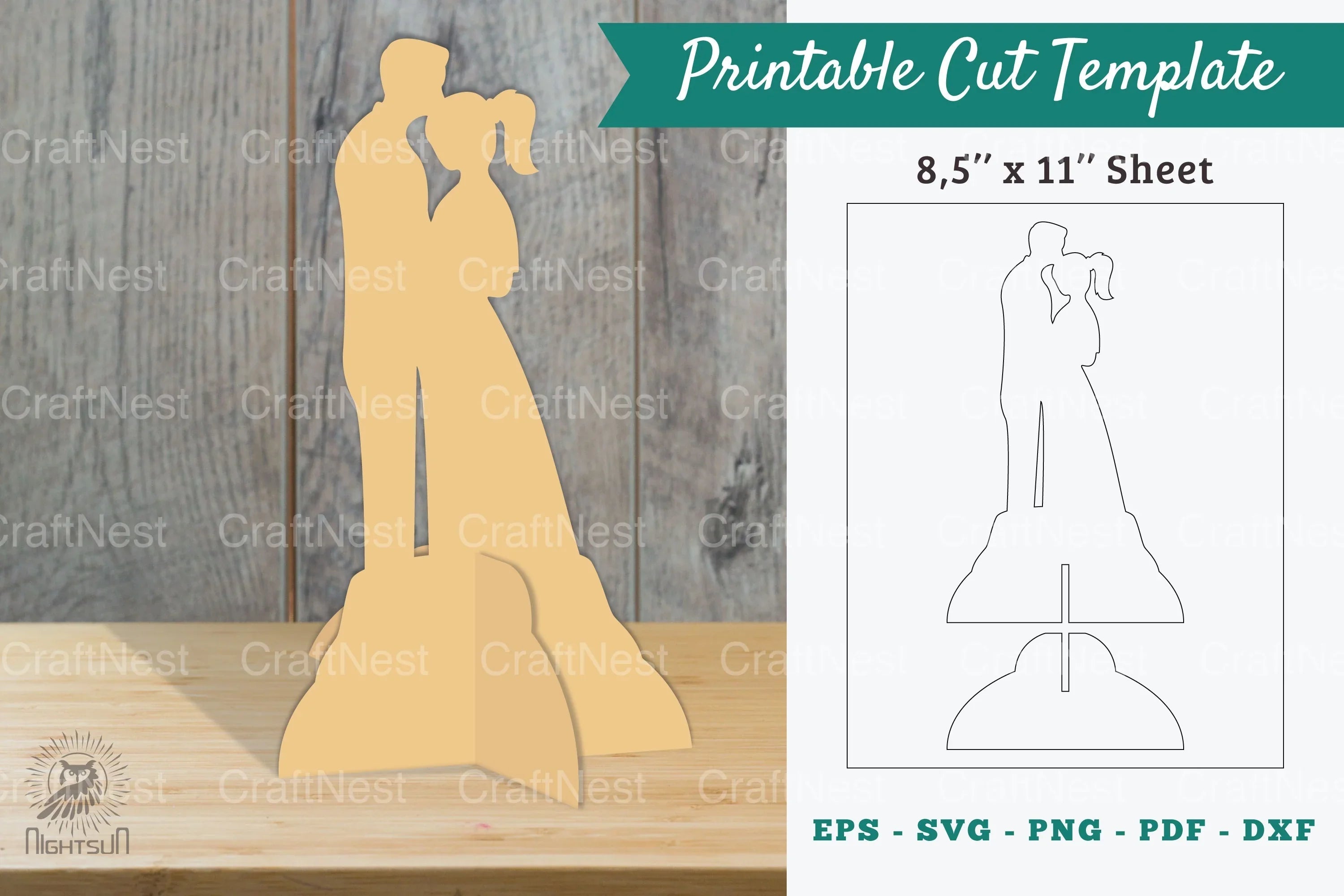 Romantic Couple Love Cut Template Bundle - CraftNest - Digital Crafting and Art