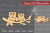 Couple Owl Laser Cut Decoration Clipart Bundle