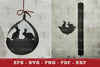 Couple Rabbit Papercut Ornament Clipart Bundle
