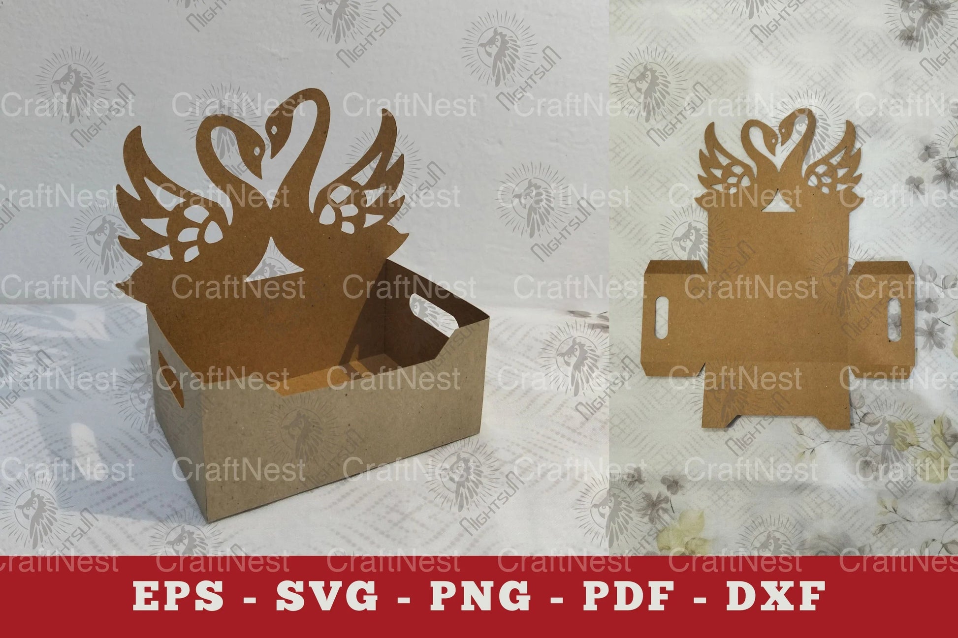 Swan Couple Papercut Display Clipart Bundle - CraftNest - Digital Crafting and Art