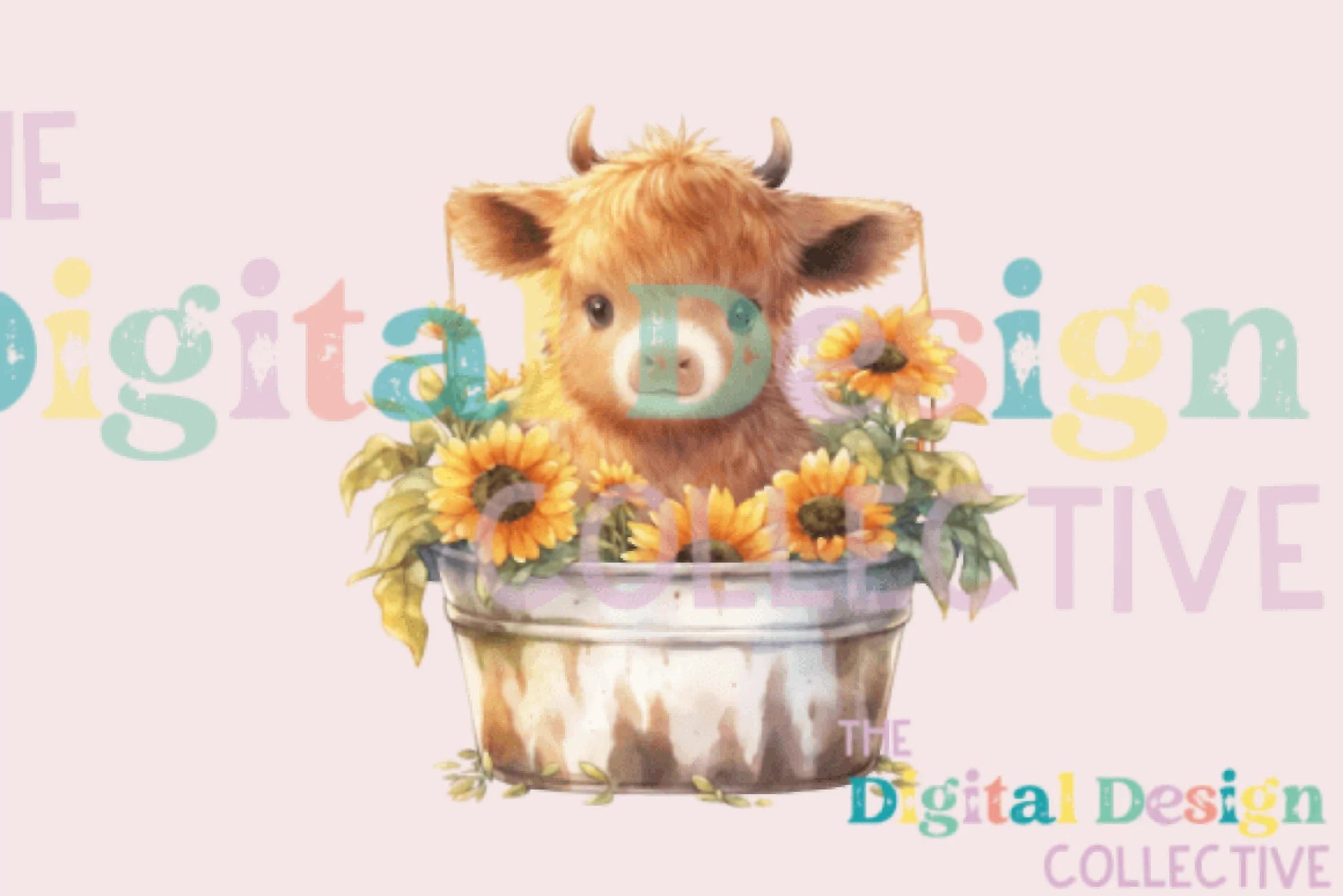 Sunflower Cow Farm Animal Art Clipart Bundle - CraftNest - Digital Crafting and Art