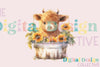 Sunflower Cow Farm Animal Art Clipart Bundle