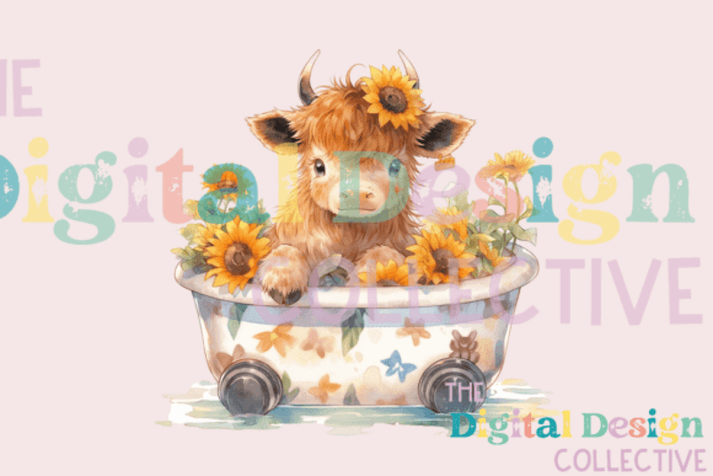 Sunflower Cow Clipart Bundle - CraftNest - Digital Crafting and Art
