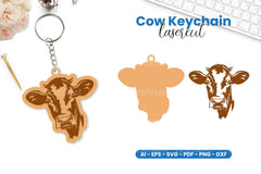 Cow Keychain Lasercut Clipart Bundle - CraftNest - Digital Crafting and Art