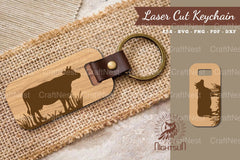 Cow Laser Cut Keychain SVG Bundle - CraftNest - Digital Crafting and Art