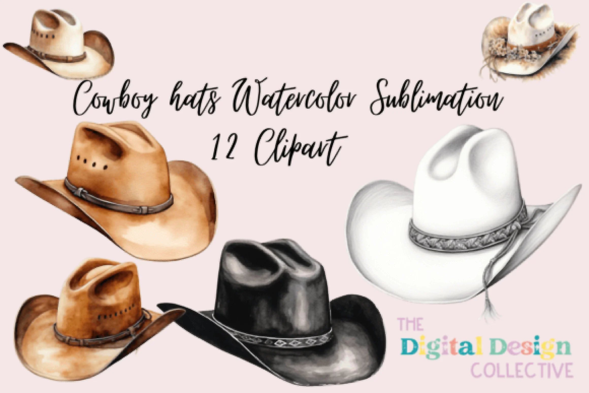 Stylish Cowboy Hats Clipart Bundle - CraftNest - Digital Crafting and Art