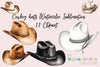 Stylish Cowboy Hats Clipart Bundle