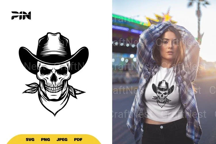 Cowboy Skull Halloween SVG Bundle - CraftNest - Digital Crafting and Art