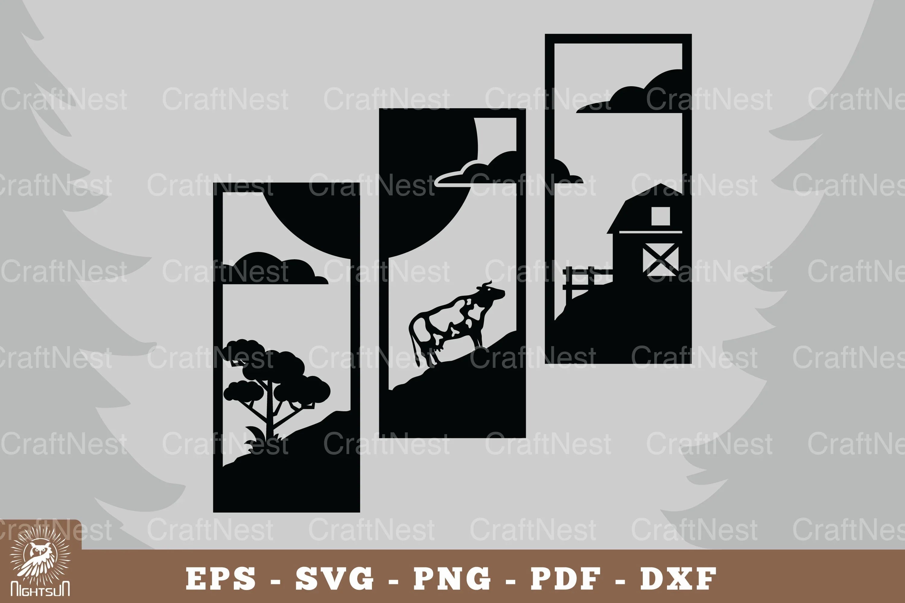 Farm Cows Home Decor Clipart Bundle - CraftNest - Digital Crafting and Art