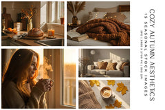 Cozy Autumn Aesthetics - Stock Images - CraftNest - Digital Crafting and Art