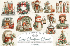 Cozy Christmas Clipart Bundle - CraftNest - Digital Crafting and Art