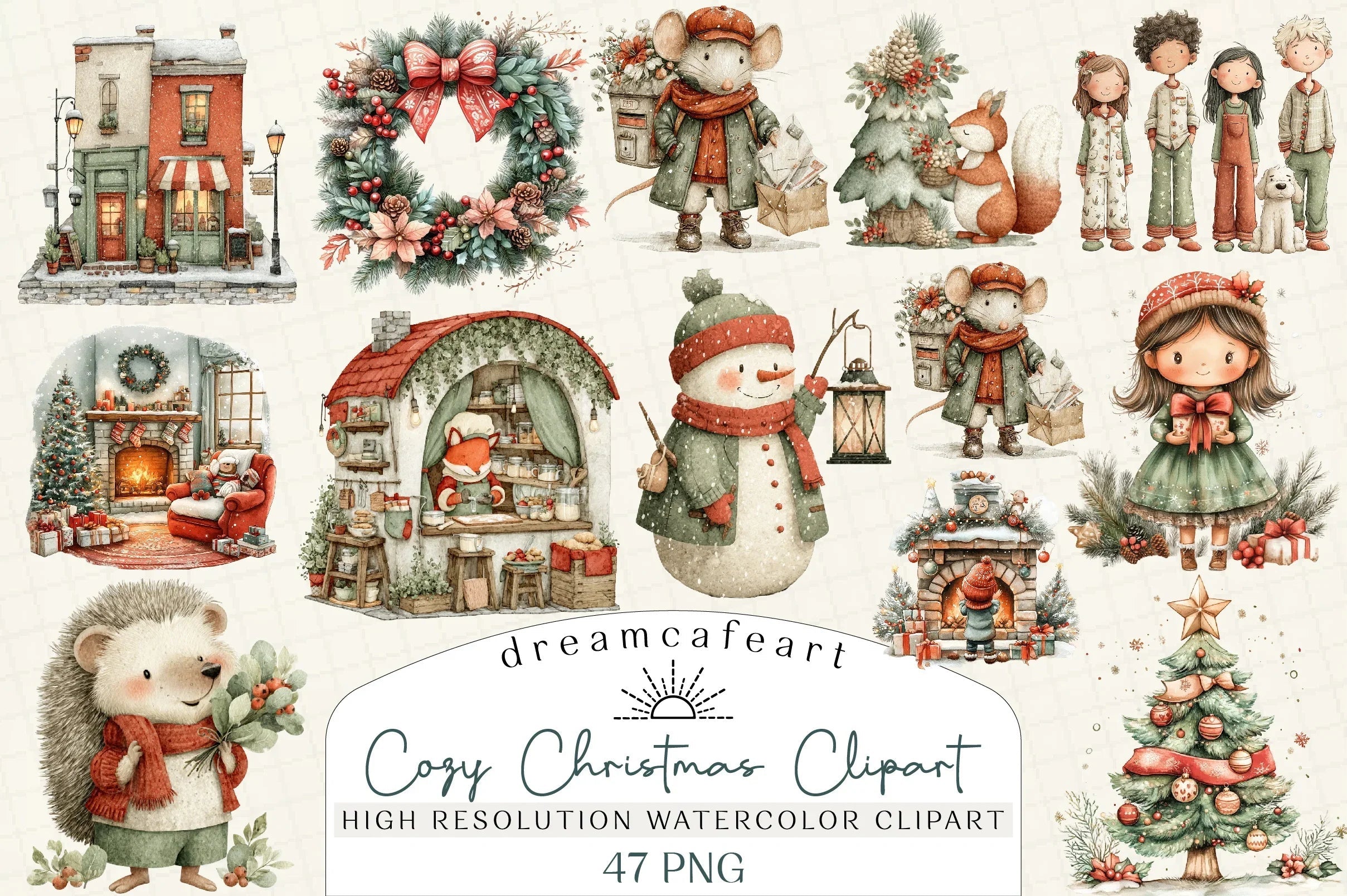 Cozy Christmas Clipart Bundle - CraftNest - Digital Crafting and Art