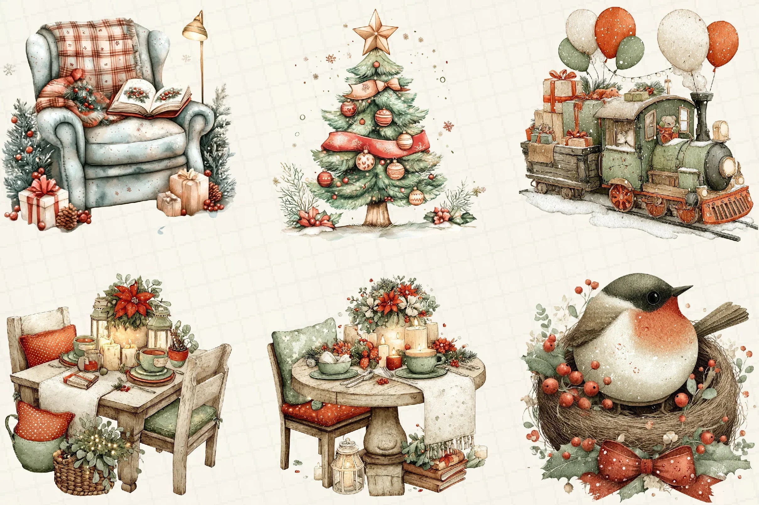 Cozy Christmas Clipart Bundle - CraftNest - Digital Crafting and Art