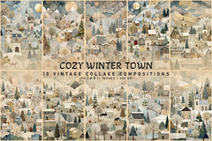 Cozy Winter Town - CraftNest - Digital Crafting and Art