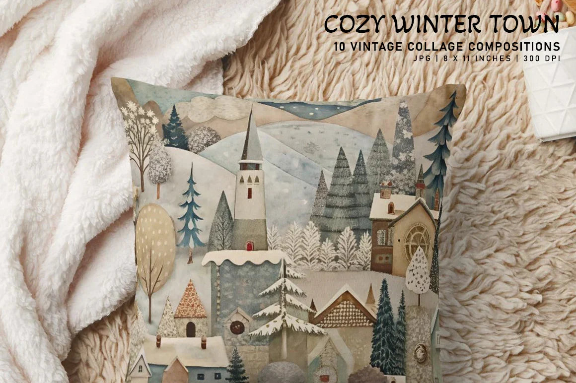 Cozy Winter Town - CraftNest - Digital Crafting and Art