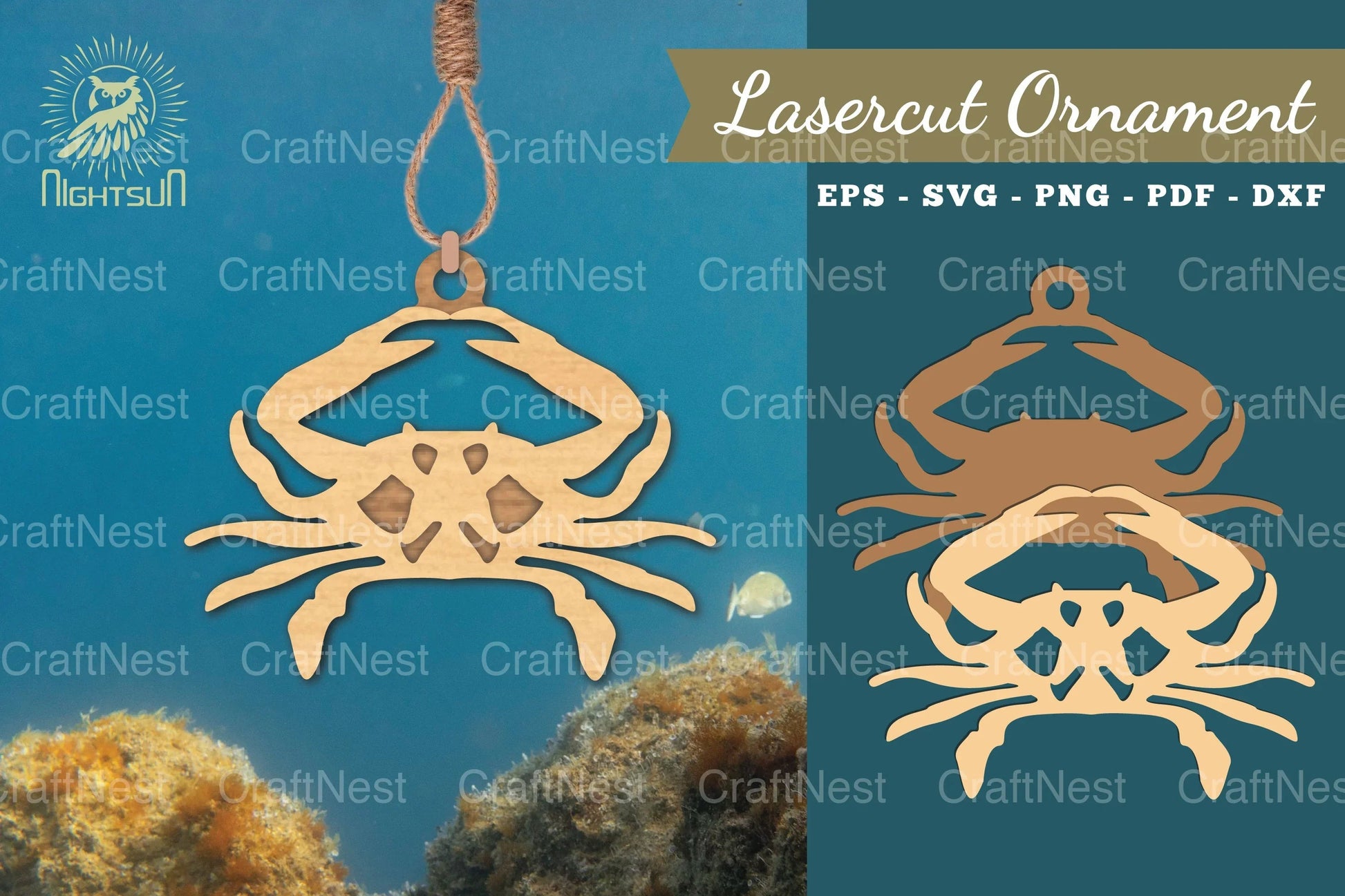 Crab Laser Cut Ornament Clipart Bundle - CraftNest - Digital Crafting and Art