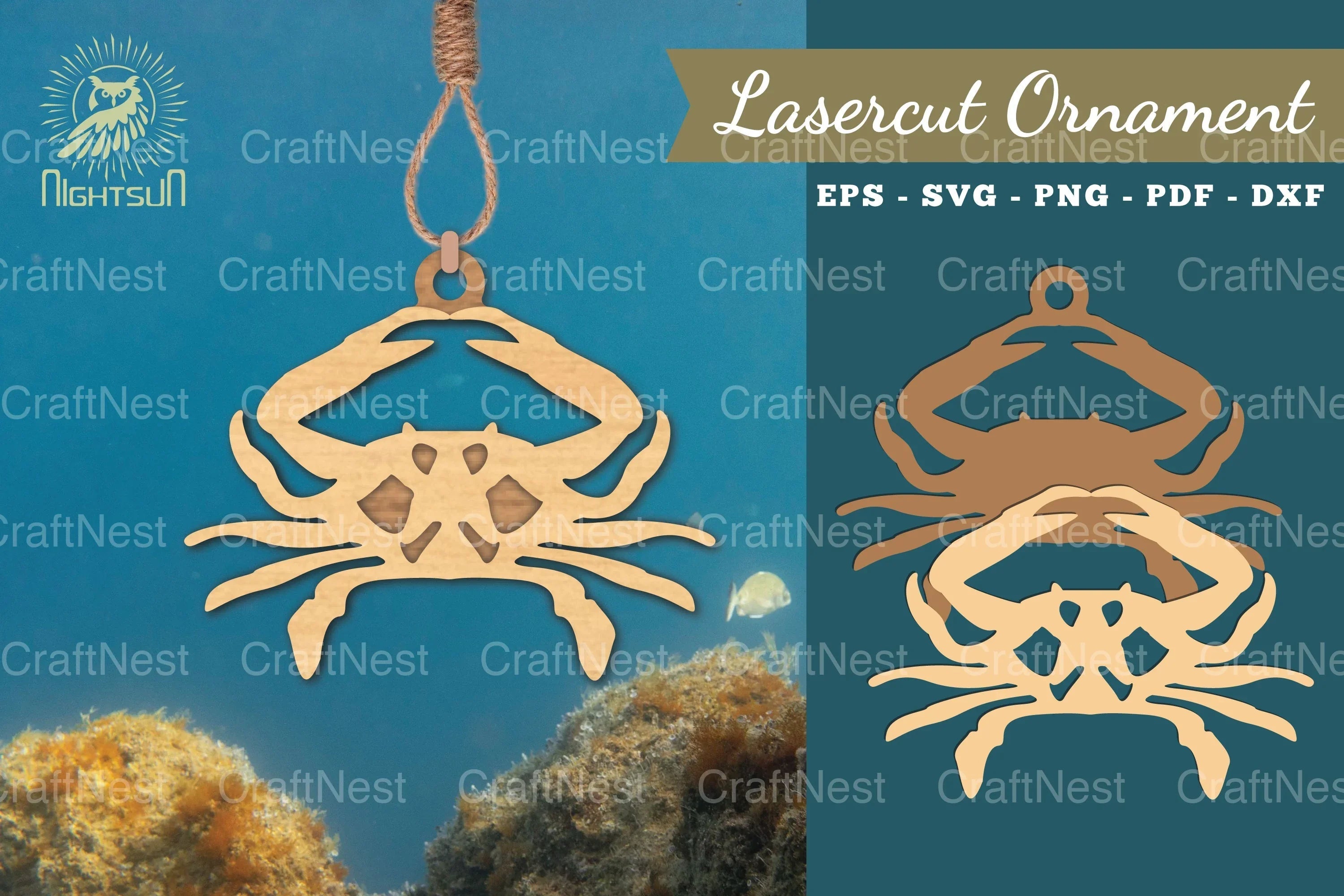 Crab Laser Cut Ornament Clipart Bundle - CraftNest - Digital Crafting and Art