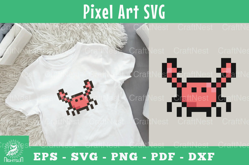Crab Pixel Art Clipart Bundle - CraftNest - Digital Crafting and Art