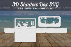 Crab Underwater Scene Shadow Box SVG Bundle - CraftNest - Digital Crafting and Art