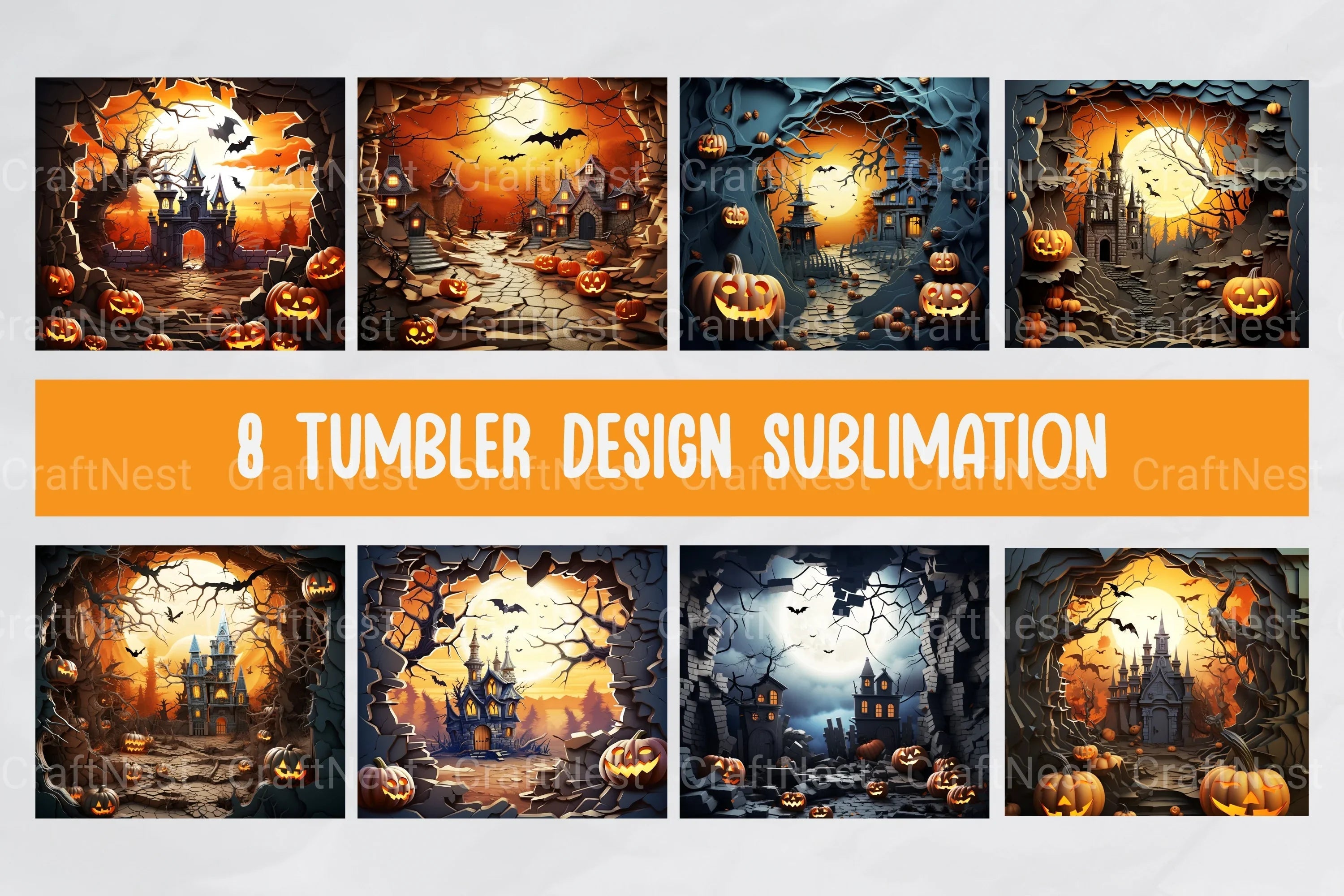 Cracked Wall Halloween Clipart Bundle - CraftNest - Digital Crafting and Art