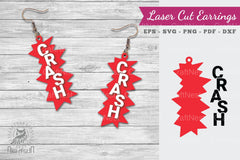 Crash Laser Cut Earrings SVG Bundle - CraftNest - Digital Crafting and Art