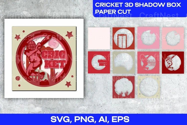 Cricket 3D Layered Cut SVG Bundle - CraftNest - Digital Crafting and Art
