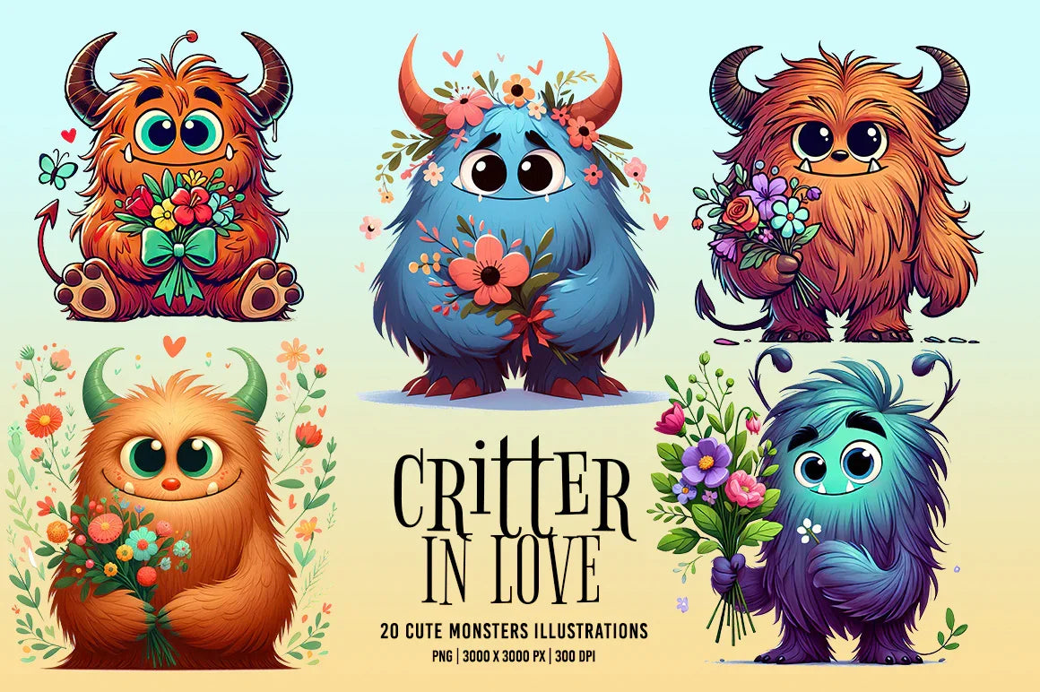 Critter in Love - CraftNest - Digital Crafting and Art