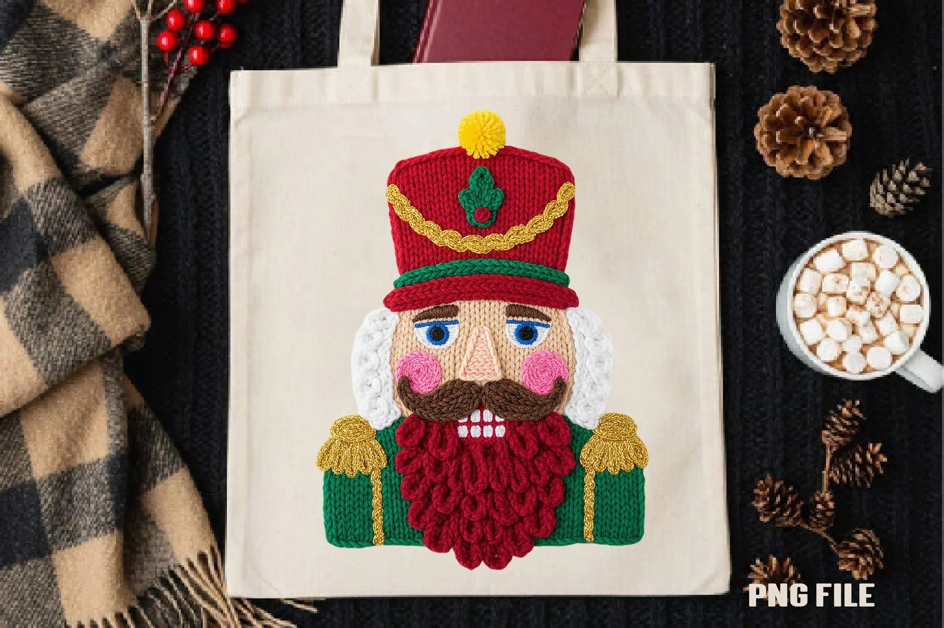 Crochet Yarn Christmas Nutcracker Clipart Bundle - CraftNest - Digital Crafting and Art