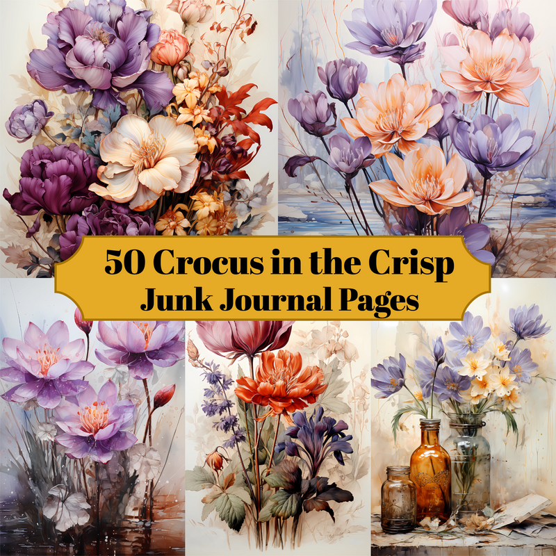 Crocus In The Crisp Junk Journal Pages - CraftNest