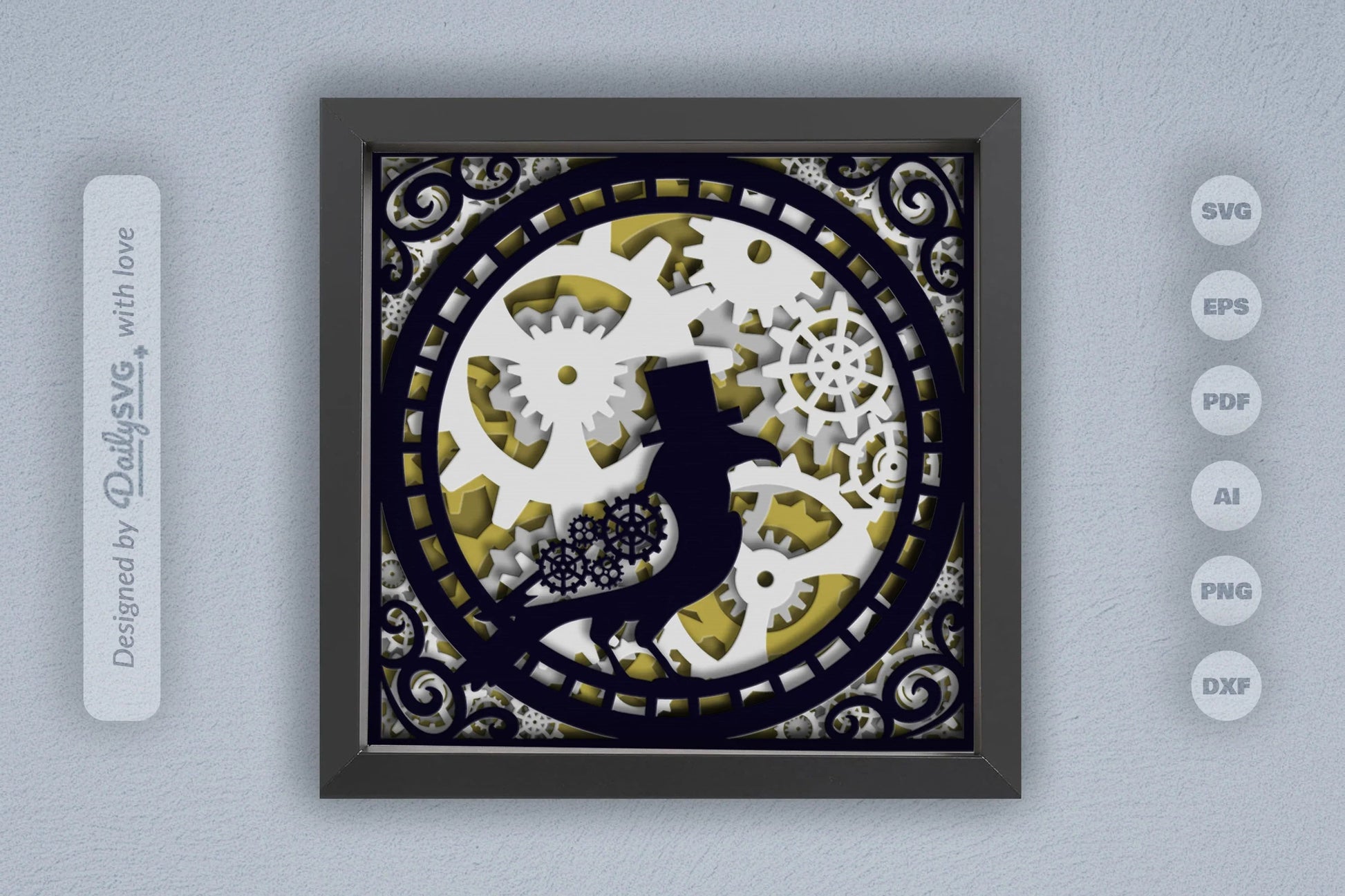 Steampunk Crow Papercut SVG Bundle - CraftNest - Digital Crafting and Art