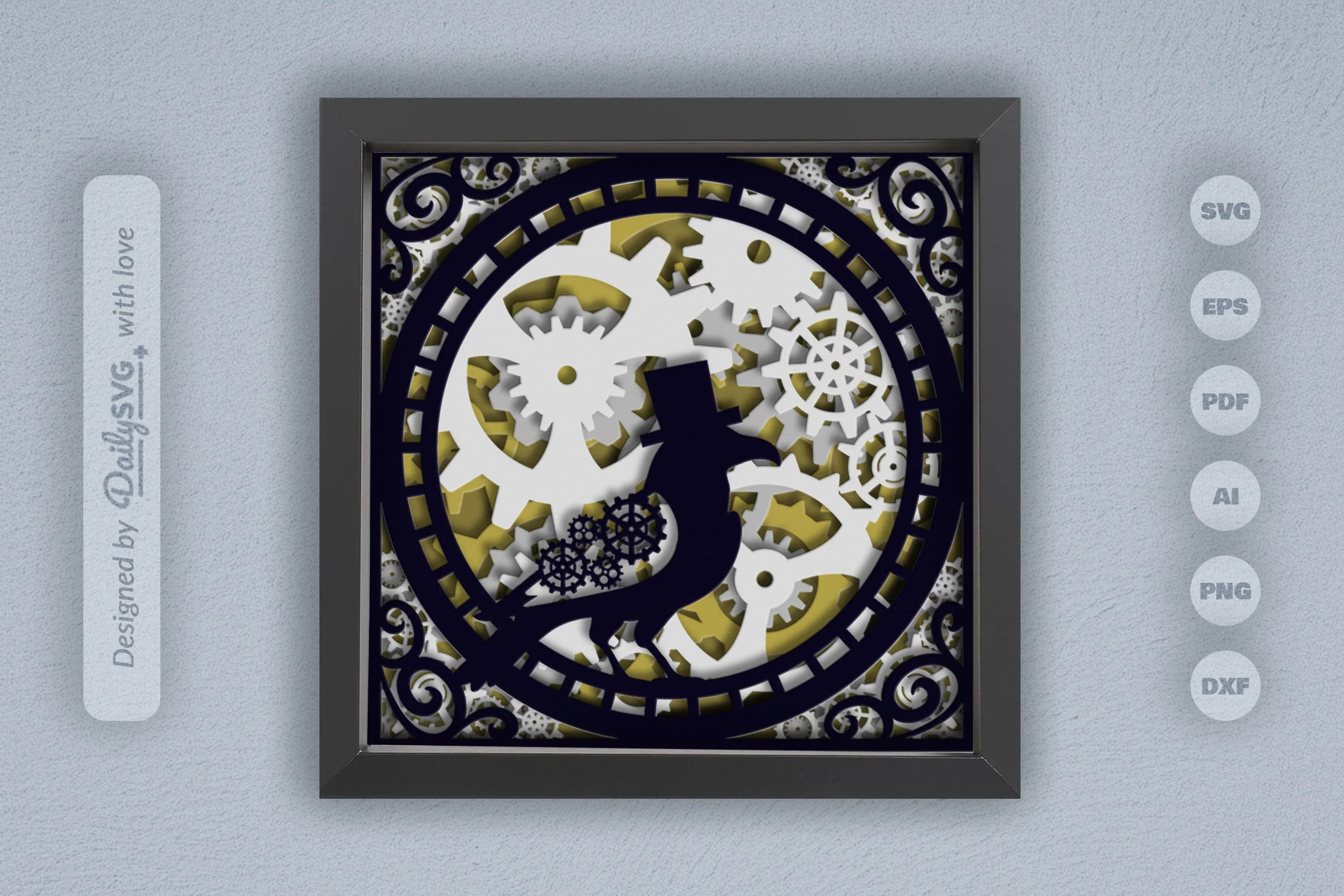 Steampunk Crow Papercut SVG Bundle - CraftNest - Digital Crafting and Art