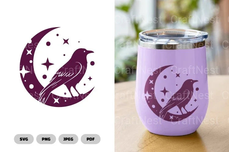 Crow and Moon SVG Bundle - CraftNest - Digital Crafting and Art