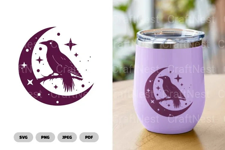 Crow and Moon SVG Bundle - CraftNest - Digital Crafting and Art