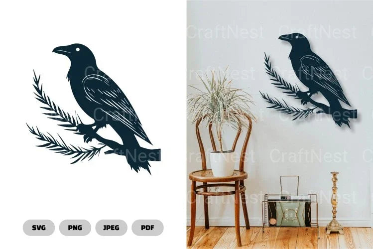 Crow on Branches SVG Bundle - CraftNest - Digital Crafting and Art