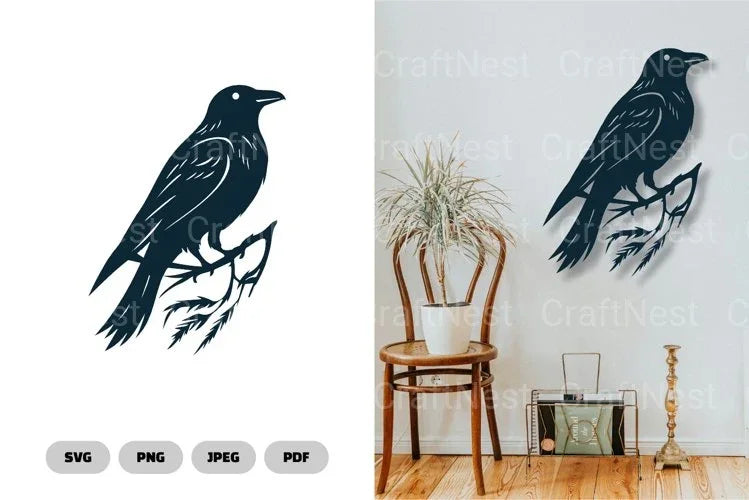 Crow on Branches SVG Bundle - CraftNest - Digital Crafting and Art