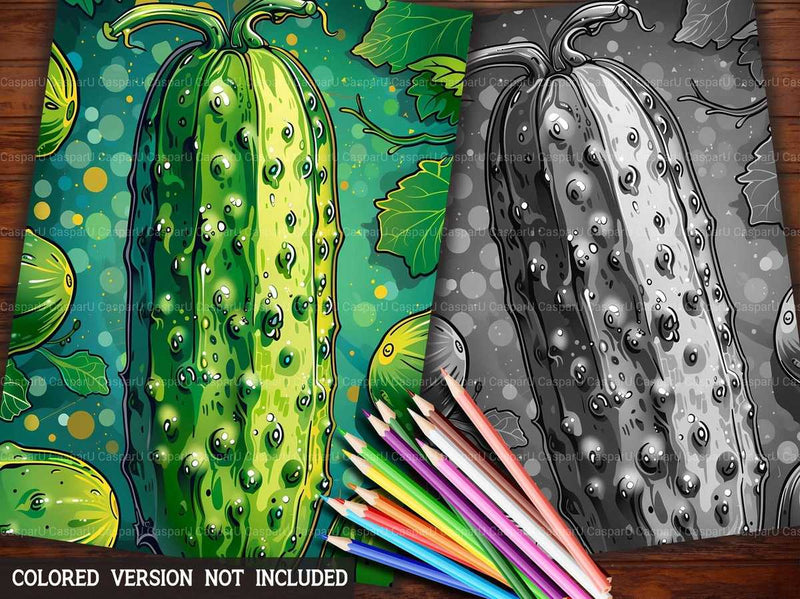 Cucumber Coloring Books - CraftNest - Digital Crafting and Art