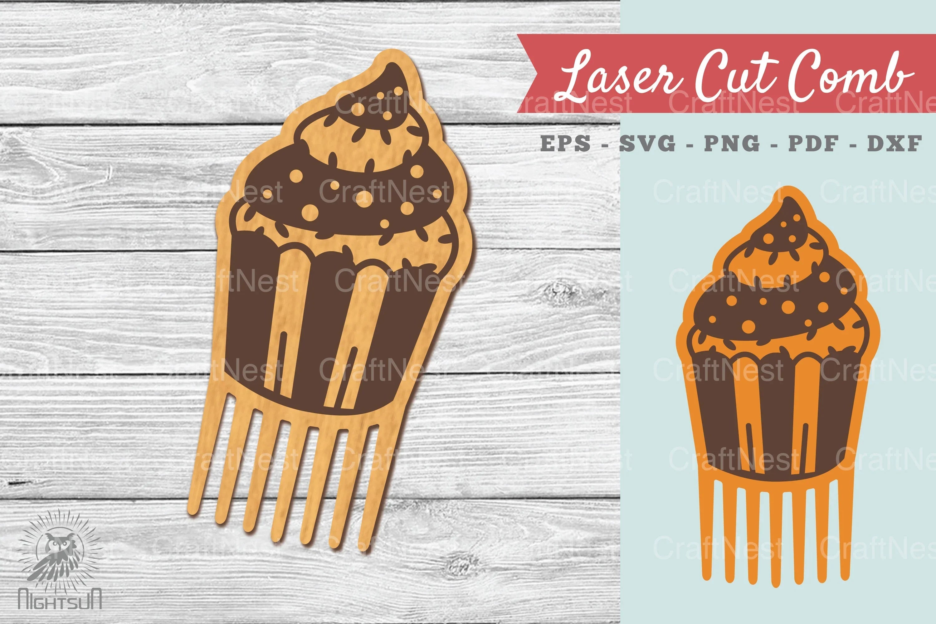 Cupcake Laser Cut Comb Clipart Bundle - CraftNest - Digital Crafting and Art