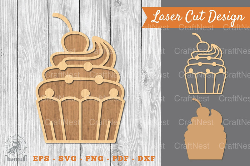 1876 Cupcake Laser Cut Decoration Clipart Bundle - CraftNest - Digital Crafting and Art