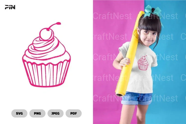 Cupcake Sweets Dessert Clipart Bundle - CraftNest - Digital Crafting and Art