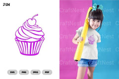 Cupcake Sweets Dessert Clipart Bundle - CraftNest - Digital Crafting and Art
