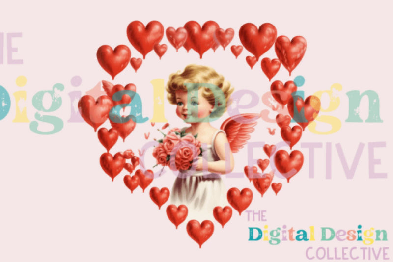 Vintage Cupid Valentine Clipart Bundle - CraftNest - Digital Crafting and Art