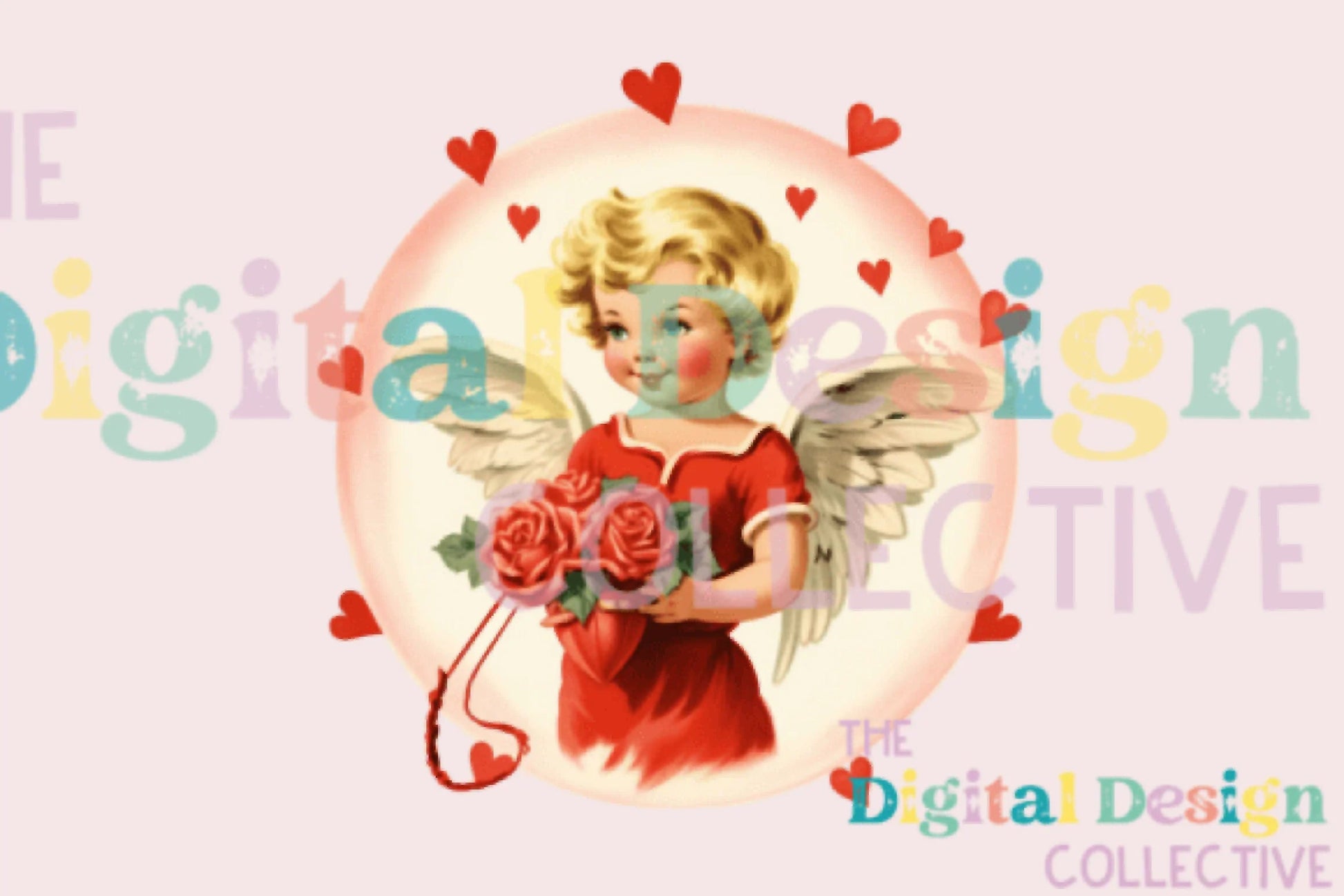 Vintage Cupid Valentine Card Design Bundle - CraftNest - Digital Crafting and Art