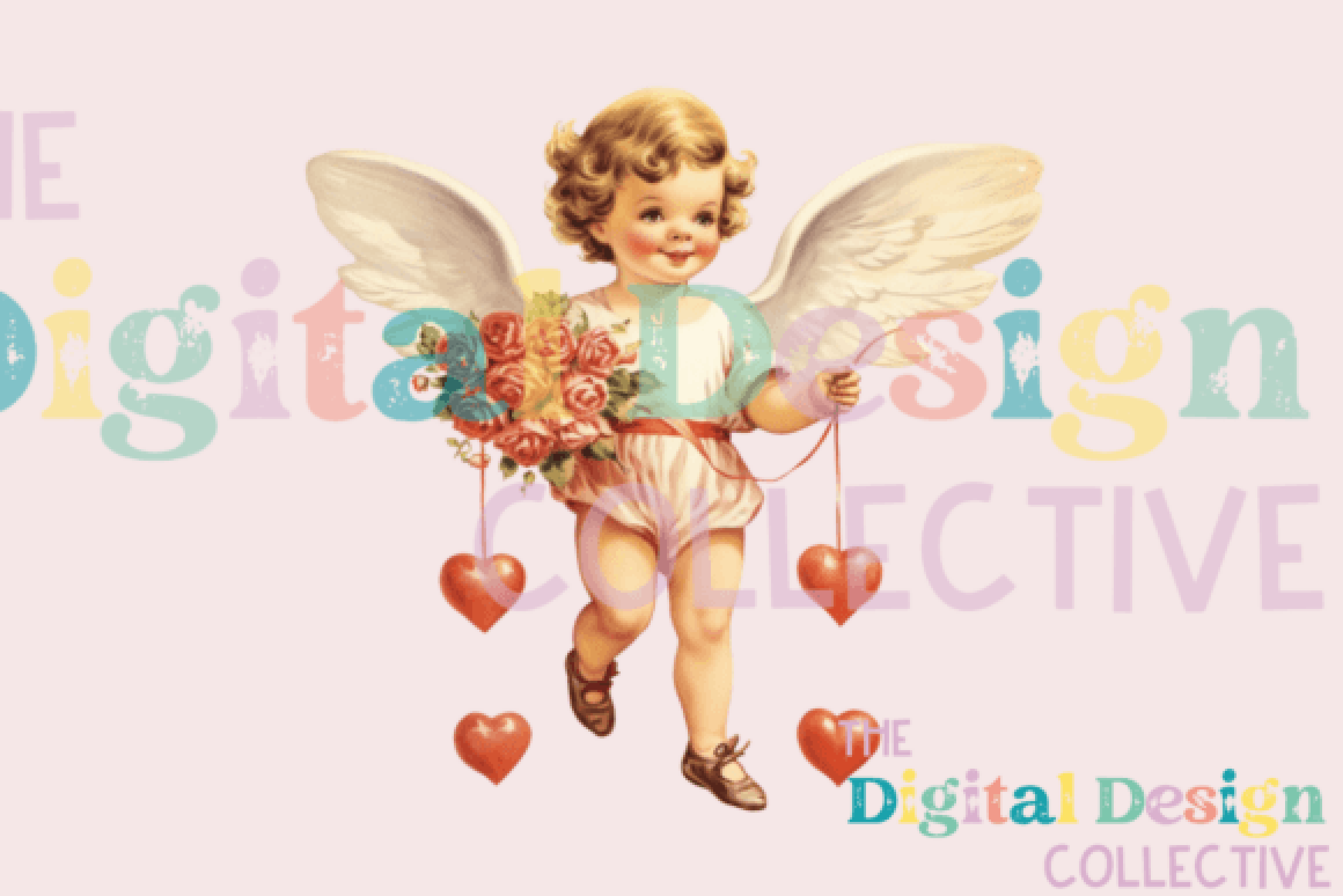 Cupid Vintage Valentine Clipart Bundle