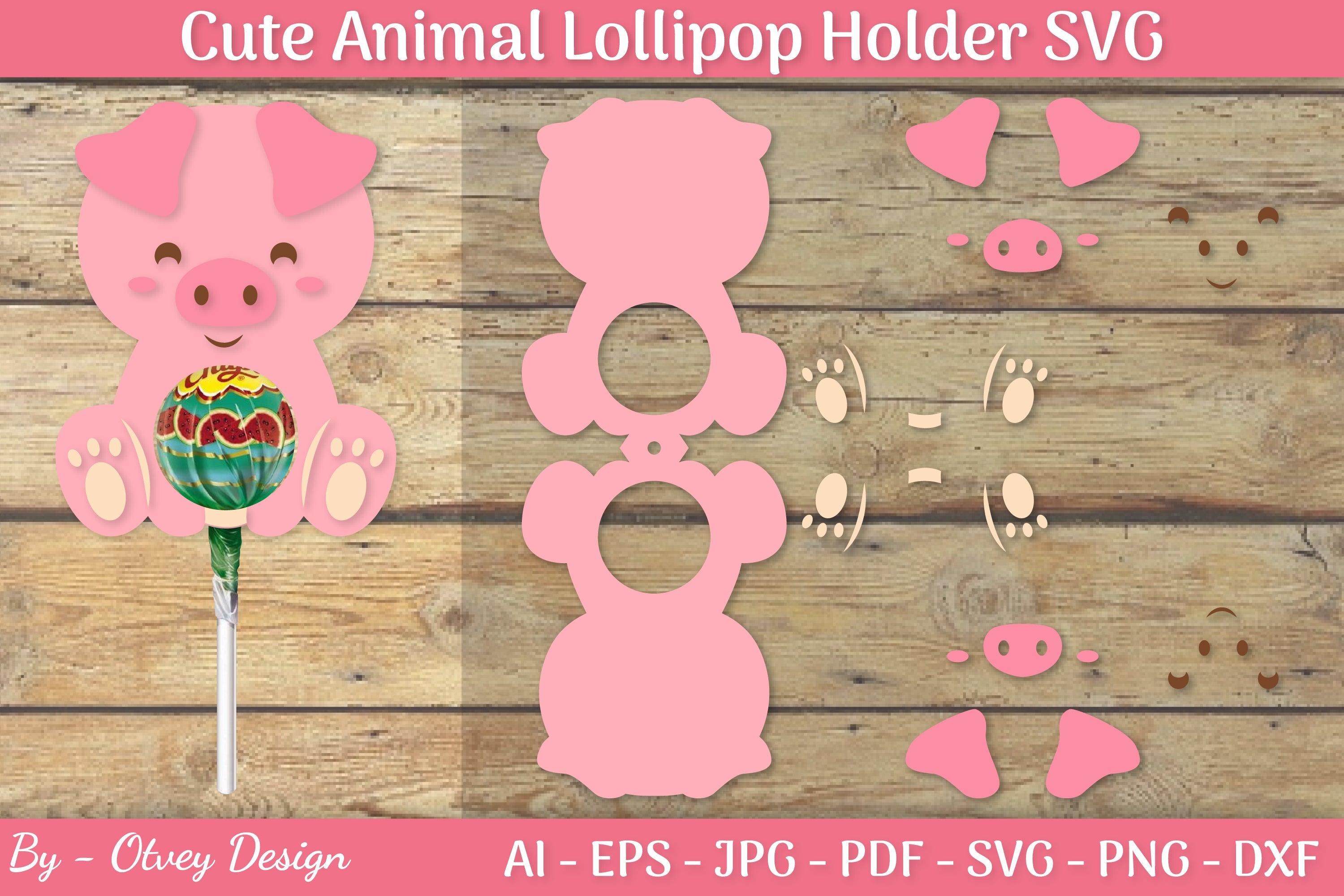 Cute Animals Lollipop Holder SVG Bundle