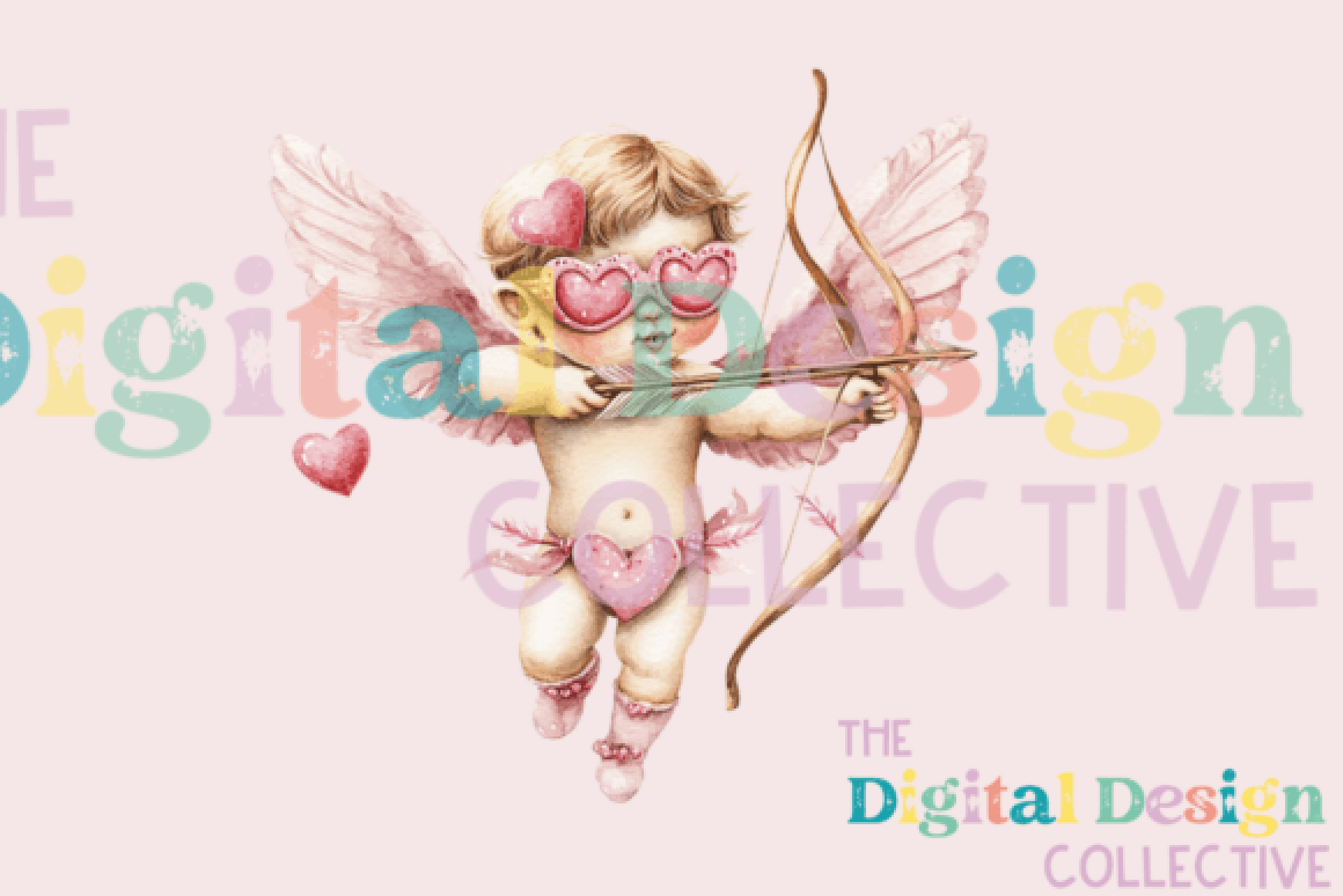 Cupid Vintage Valentine Clipart Bundle